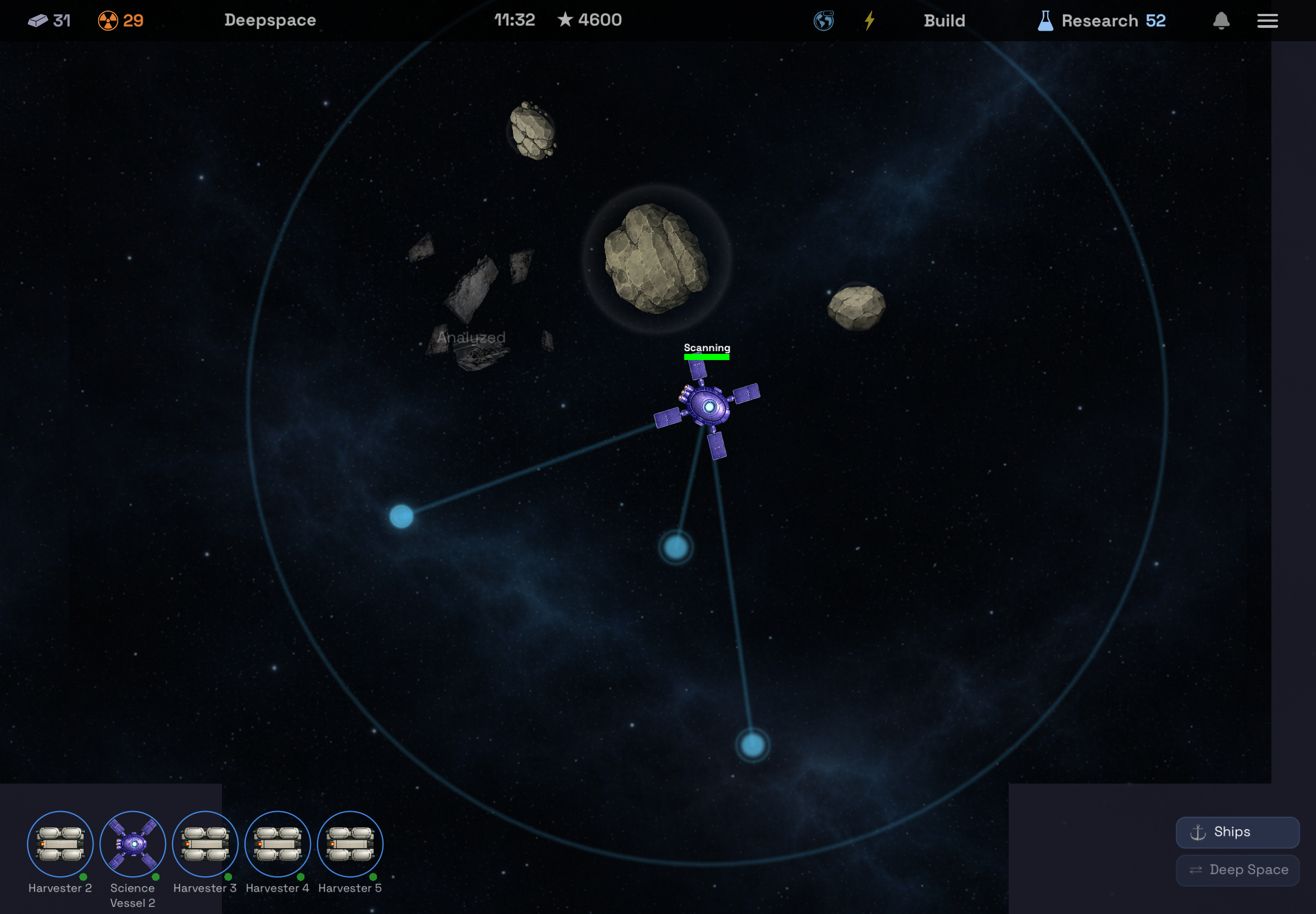 iPad — deep space scan revealing distant signals