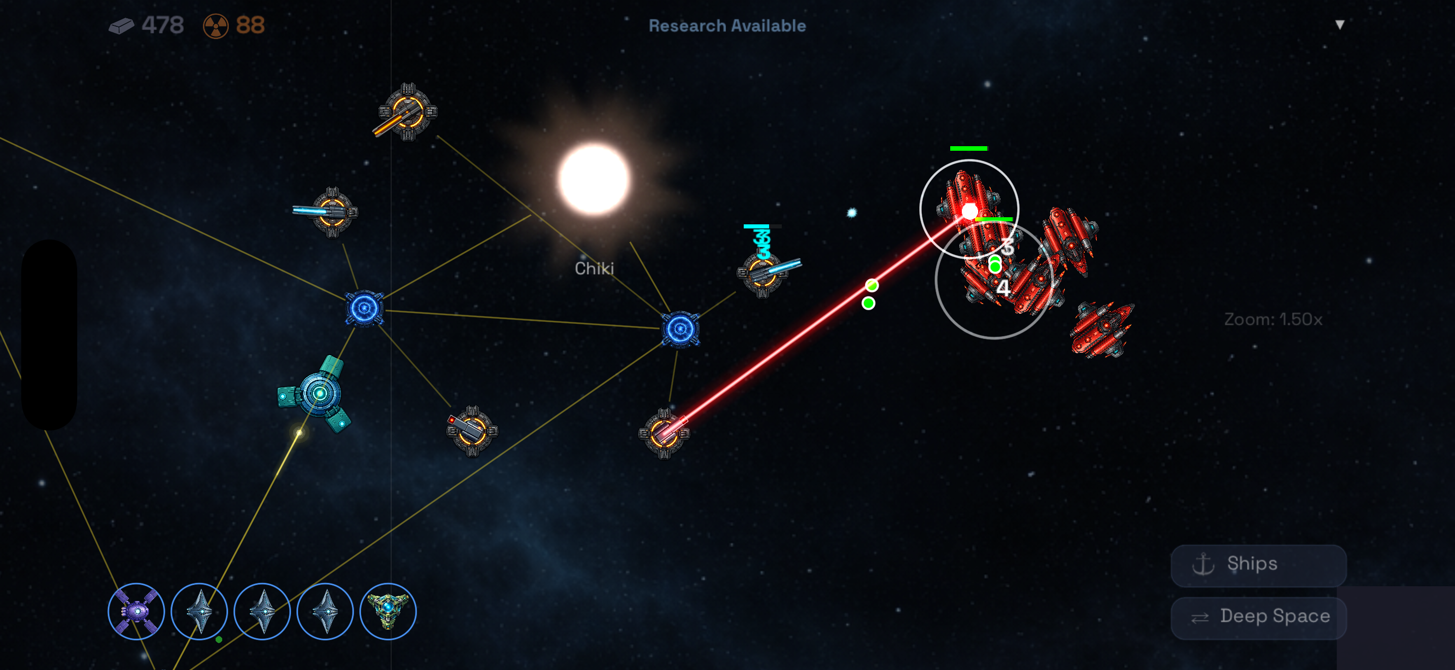 iPhone — turret defense in laser combat
