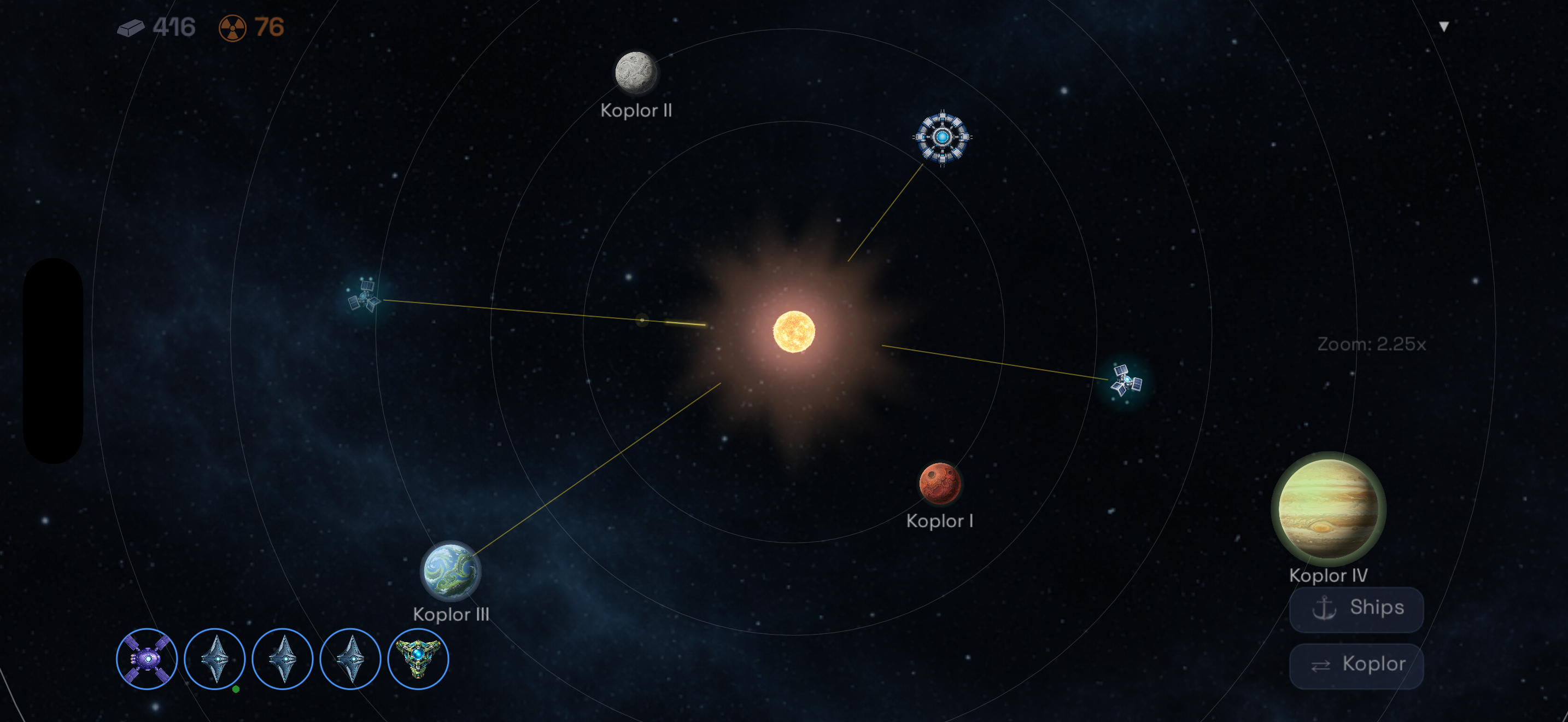 iPhone — planet system view